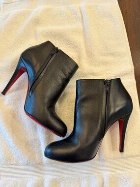 Black Louboutin Booties, Size 37.5